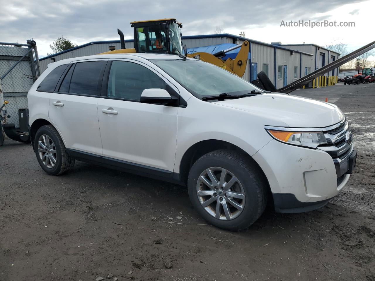 2014 Ford Edge Sel White vin: 2FMDK4JC5EBB26884