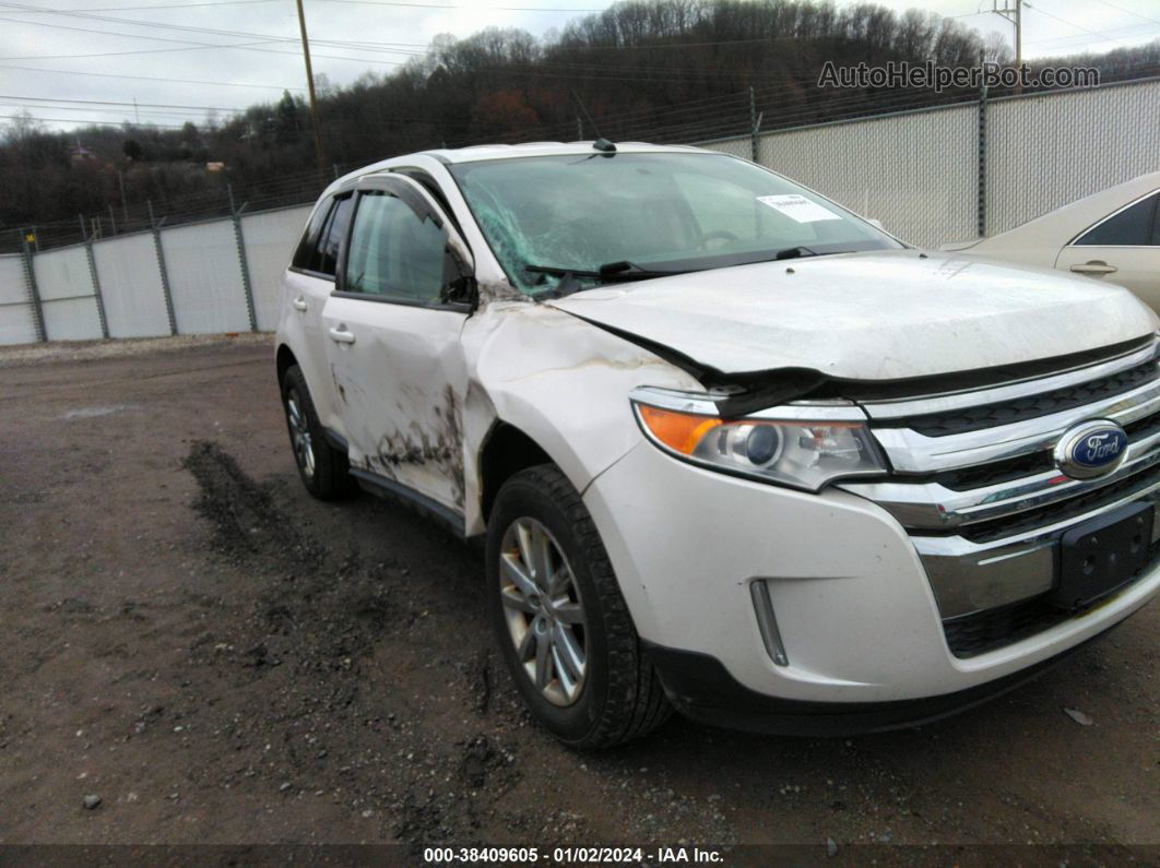 2014 Ford Edge Sel White vin: 2FMDK4JC5EBB28845