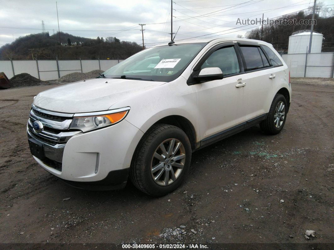 2014 Ford Edge Sel White vin: 2FMDK4JC5EBB28845