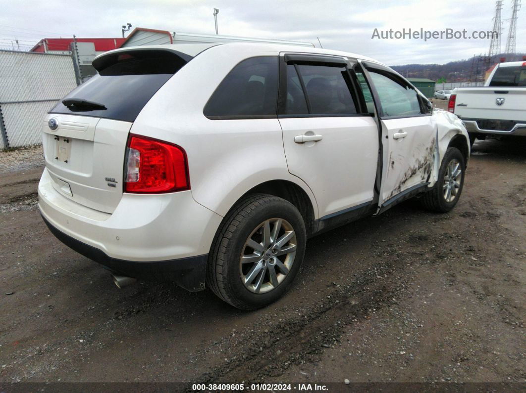 2014 Ford Edge Sel White vin: 2FMDK4JC5EBB28845