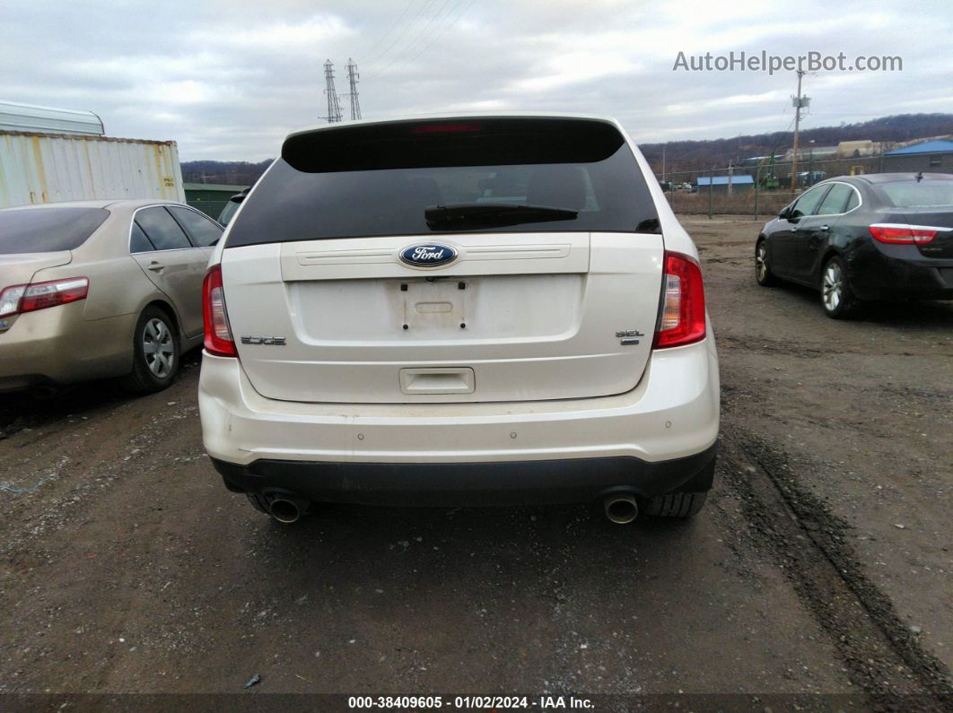 2014 Ford Edge Sel White vin: 2FMDK4JC5EBB28845