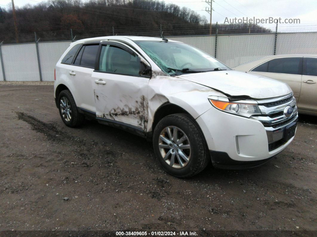 2014 Ford Edge Sel White vin: 2FMDK4JC5EBB28845