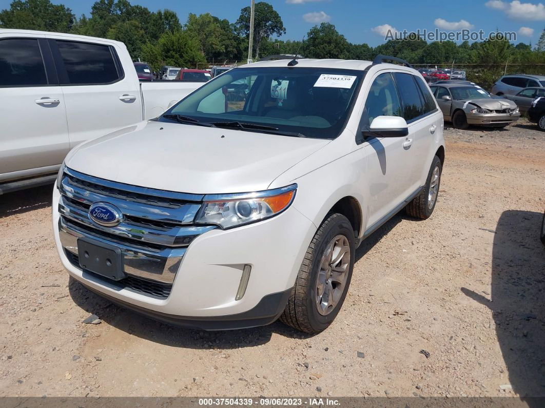 2014 Ford Edge Sel White vin: 2FMDK4JC5EBB82808