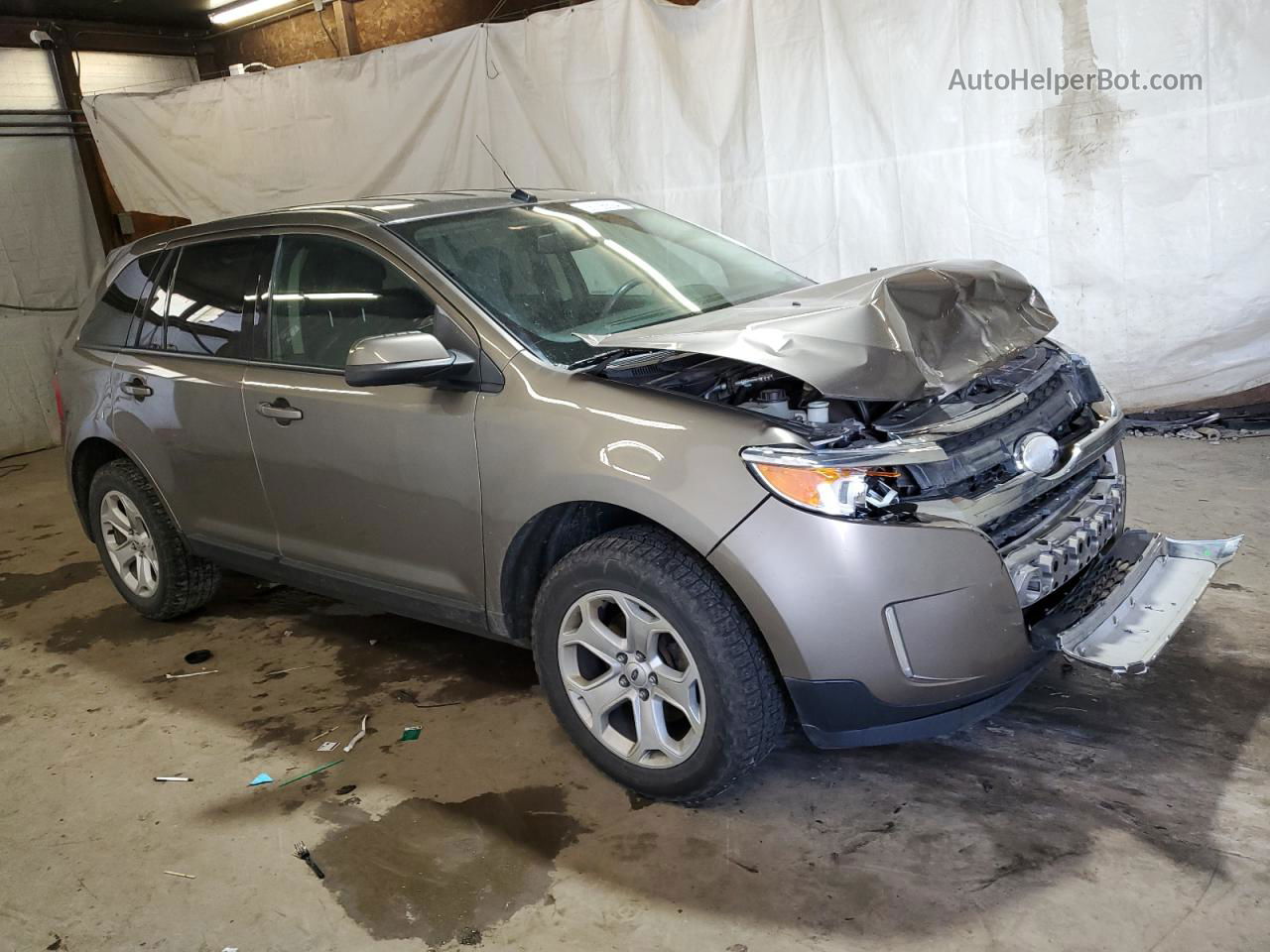 2014 Ford Edge Sel Желто-коричневый vin: 2FMDK4JC6EBB03761