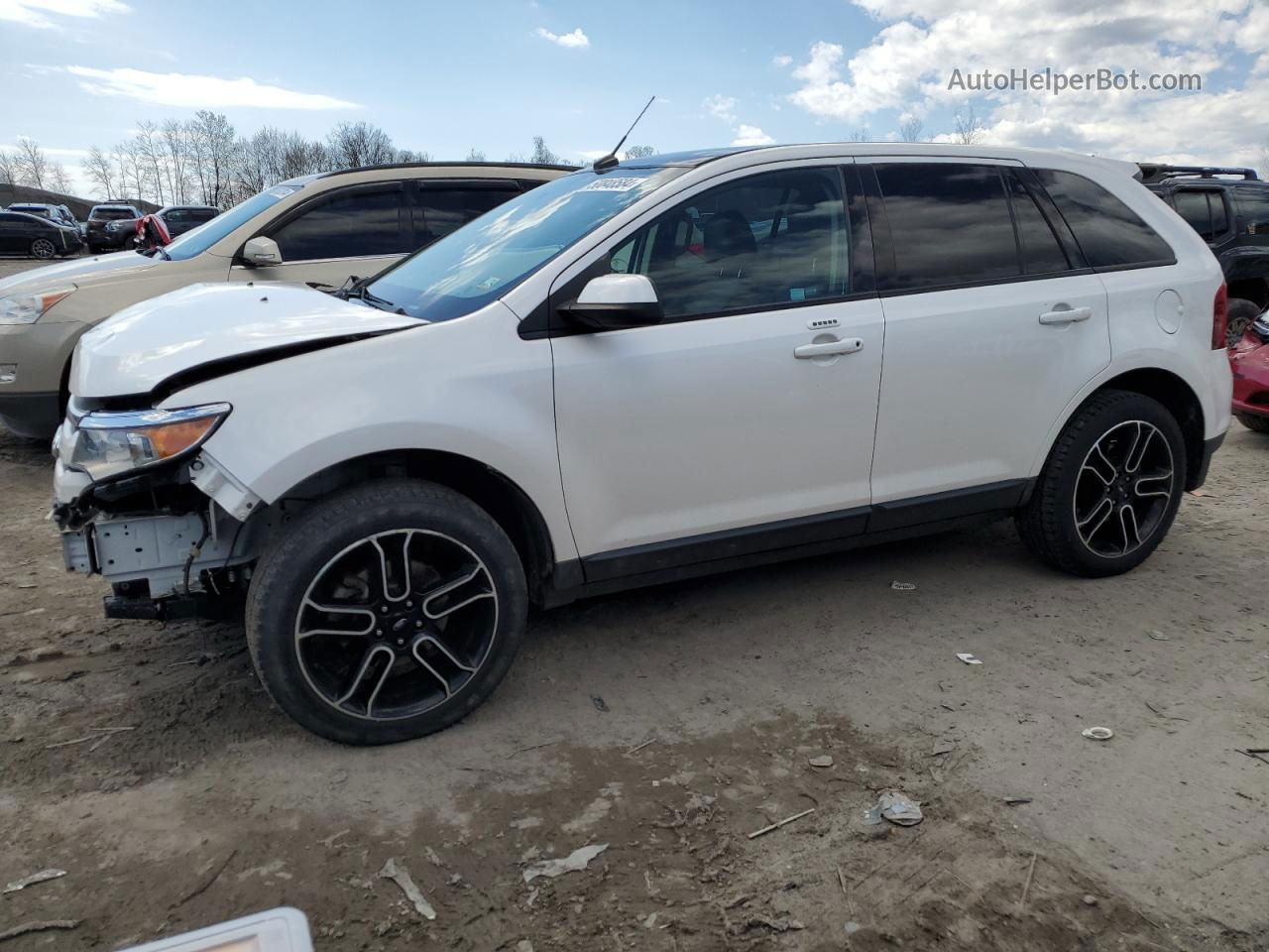 2014 Ford Edge Sel Белый vin: 2FMDK4JC6EBB34119