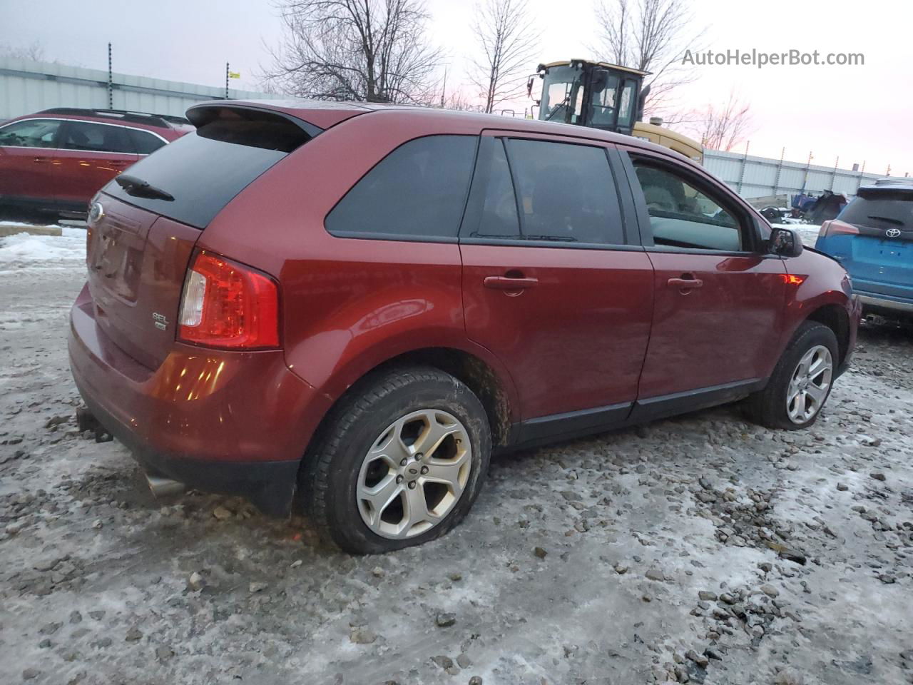 2014 Ford Edge Sel Red vin: 2FMDK4JC7EBA94181