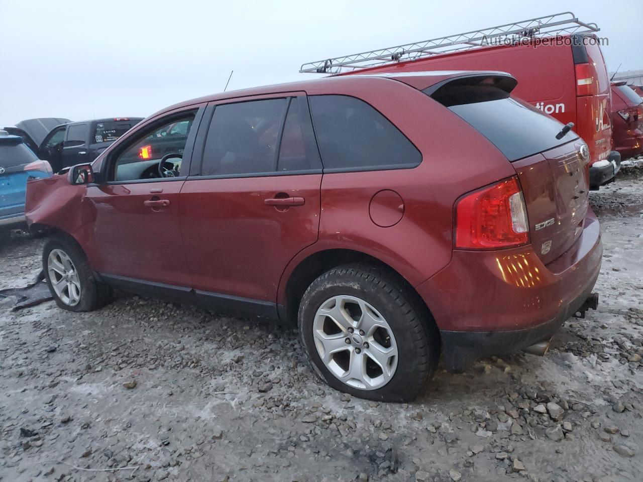 2014 Ford Edge Sel Red vin: 2FMDK4JC7EBA94181