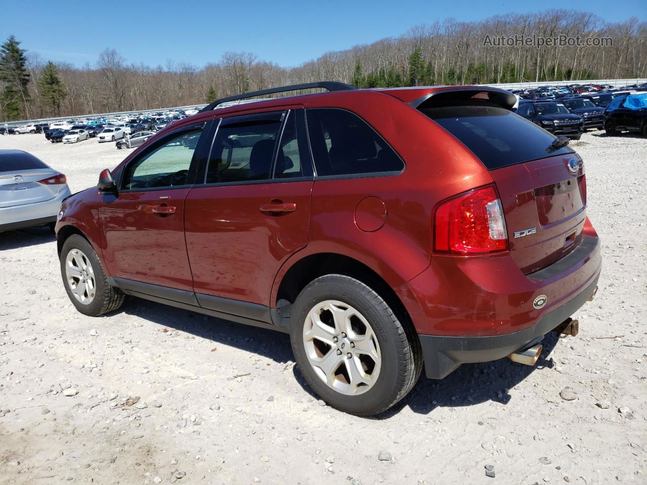 2014 Ford Edge Sel Red vin: 2FMDK4JC7EBB33528