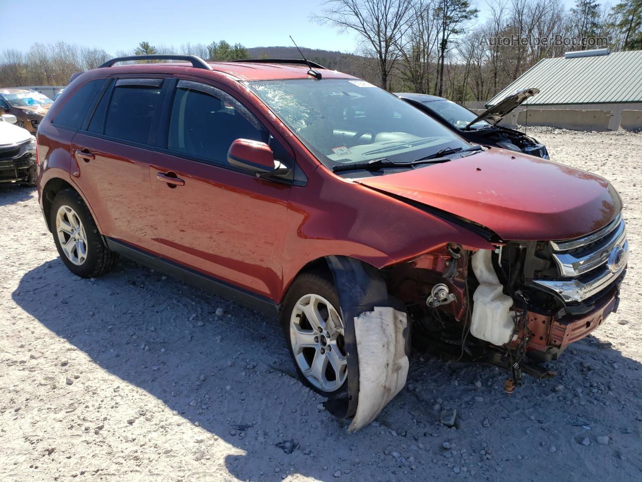 2014 Ford Edge Sel Red vin: 2FMDK4JC7EBB33528