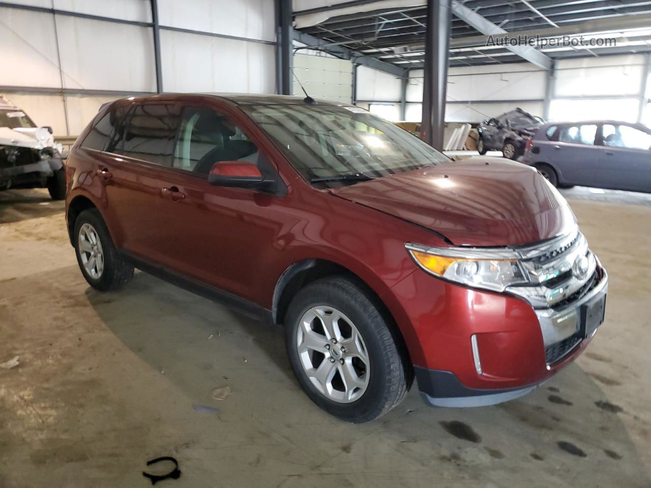 2014 Ford Edge Sel Burgundy vin: 2FMDK4JC7EBB40074