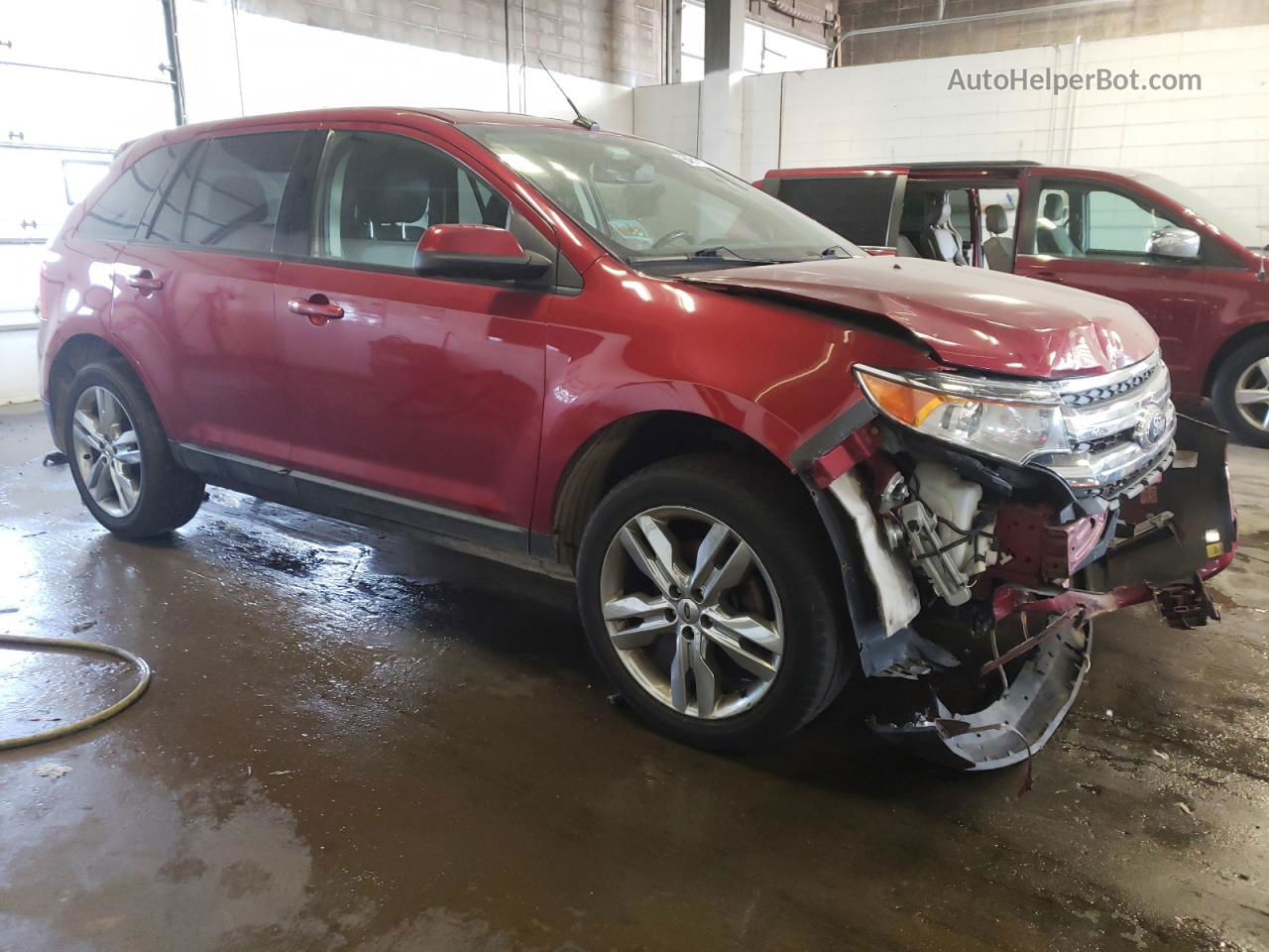 2014 Ford Edge Sel Red vin: 2FMDK4JC7EBB74662