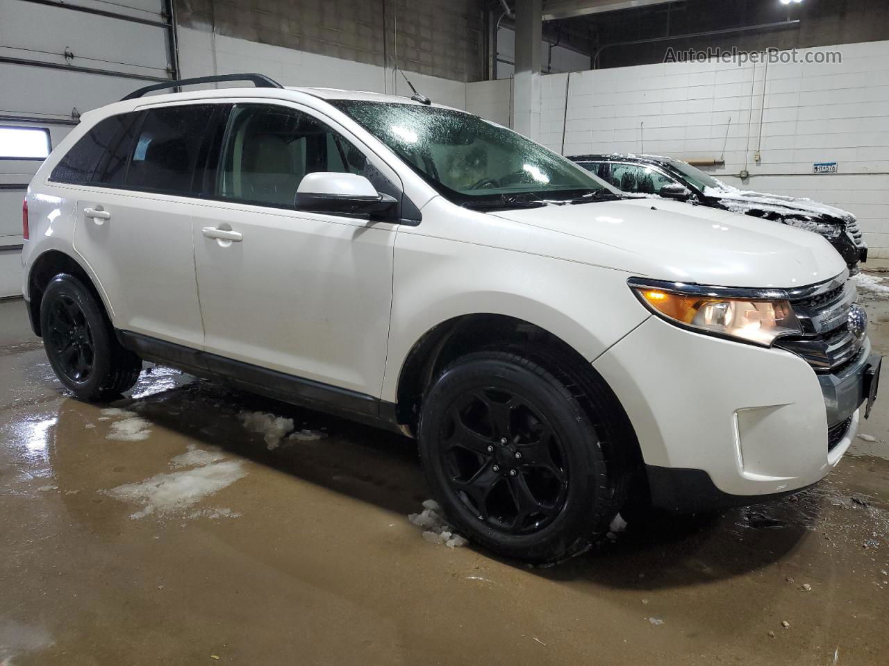 2014 Ford Edge Sel White vin: 2FMDK4JC7EBB82678