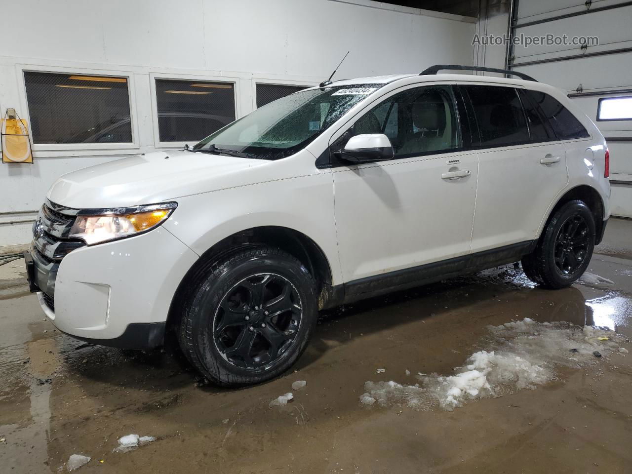 2014 Ford Edge Sel White vin: 2FMDK4JC7EBB82678