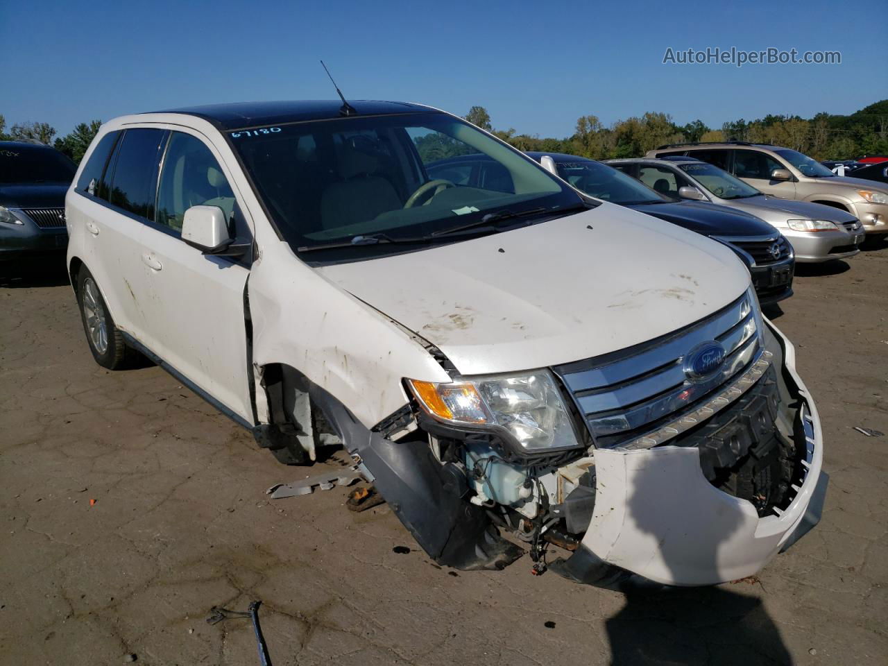 2010 Ford Edge Sel White vin: 2FMDK4JC8ABB50204