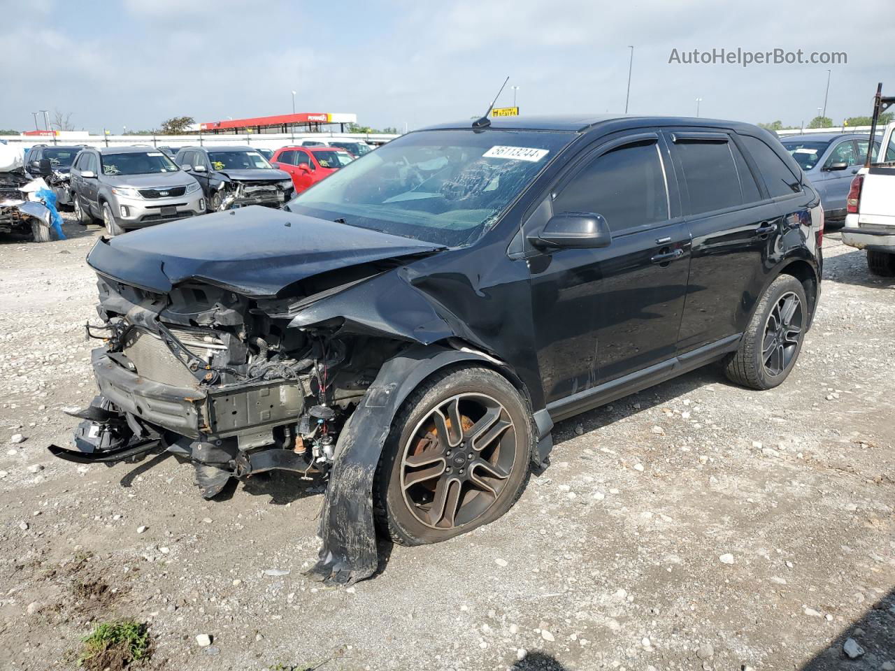 2014 Ford Edge Sel Black vin: 2FMDK4JC9EBA51896