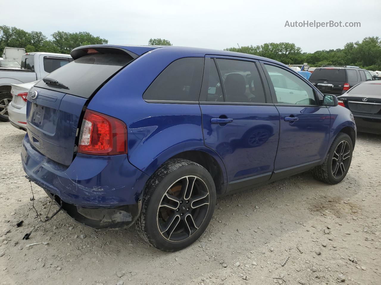 2014 Ford Edge Sel Blue vin: 2FMDK4JCXEBA90433