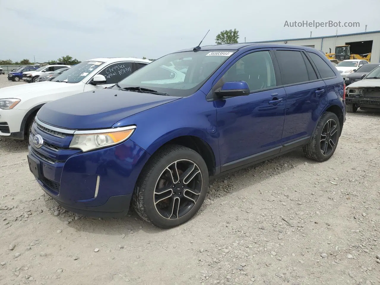 2014 Ford Edge Sel Blue vin: 2FMDK4JCXEBA90433