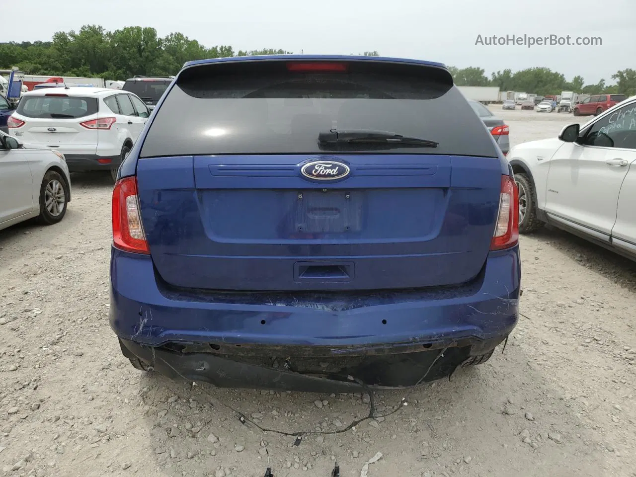 2014 Ford Edge Sel Blue vin: 2FMDK4JCXEBA90433