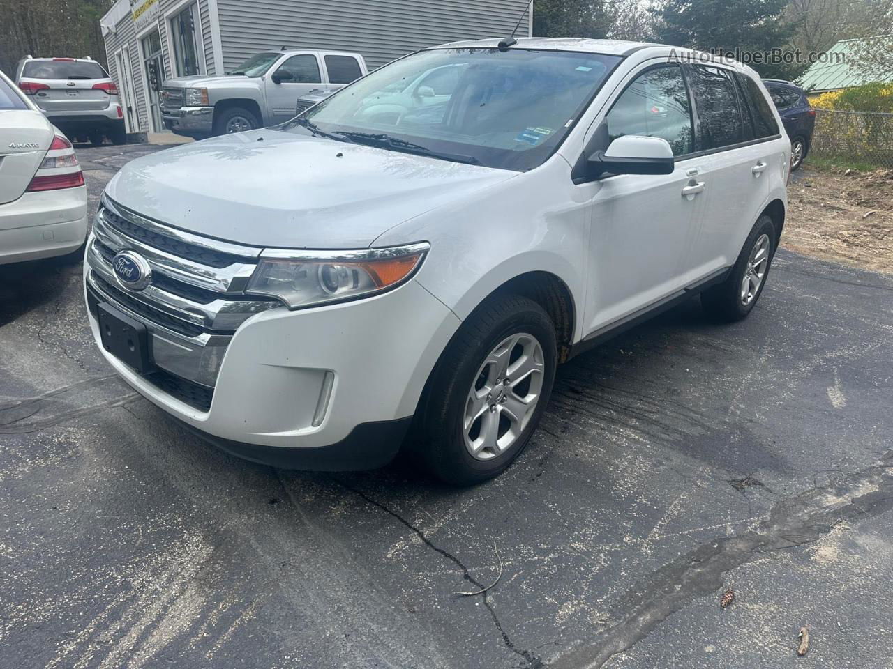 2014 Ford Edge Sel White vin: 2FMDK4JCXEBB01107