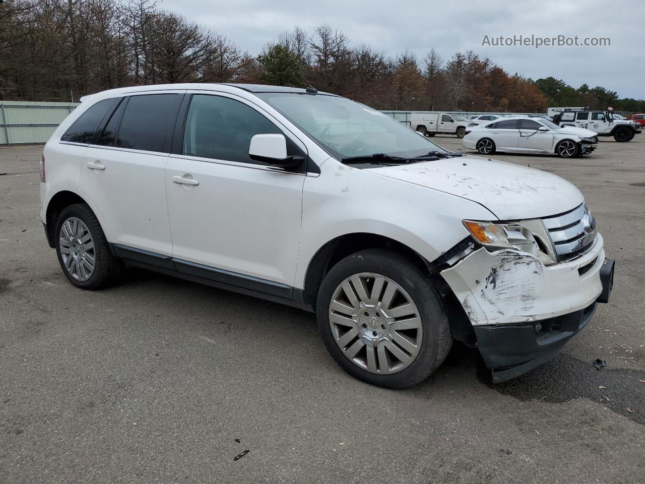 2010 Ford Edge Limited White vin: 2FMDK4KC0ABA57255