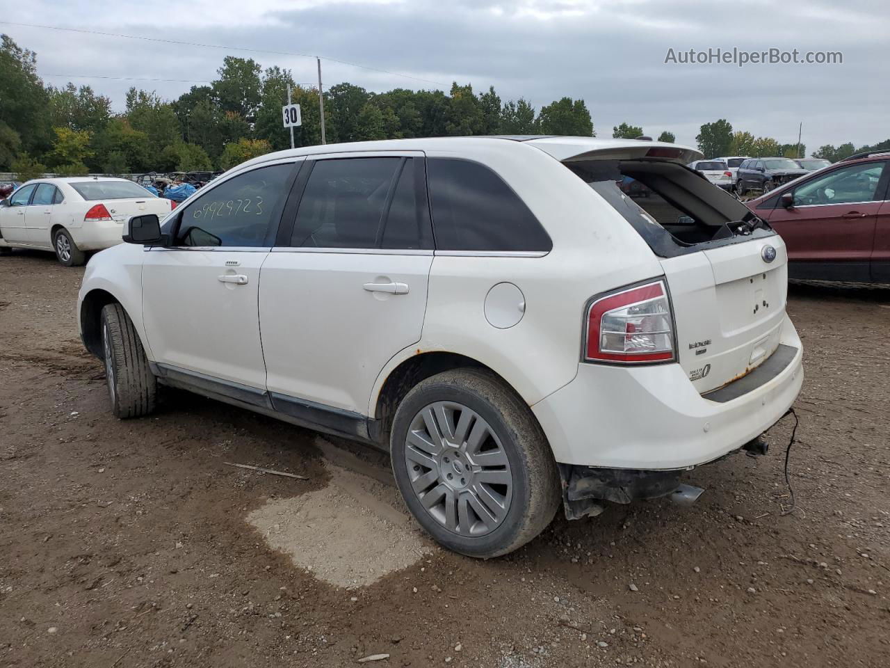 2010 Ford Edge Limited White vin: 2FMDK4KC0ABB30981