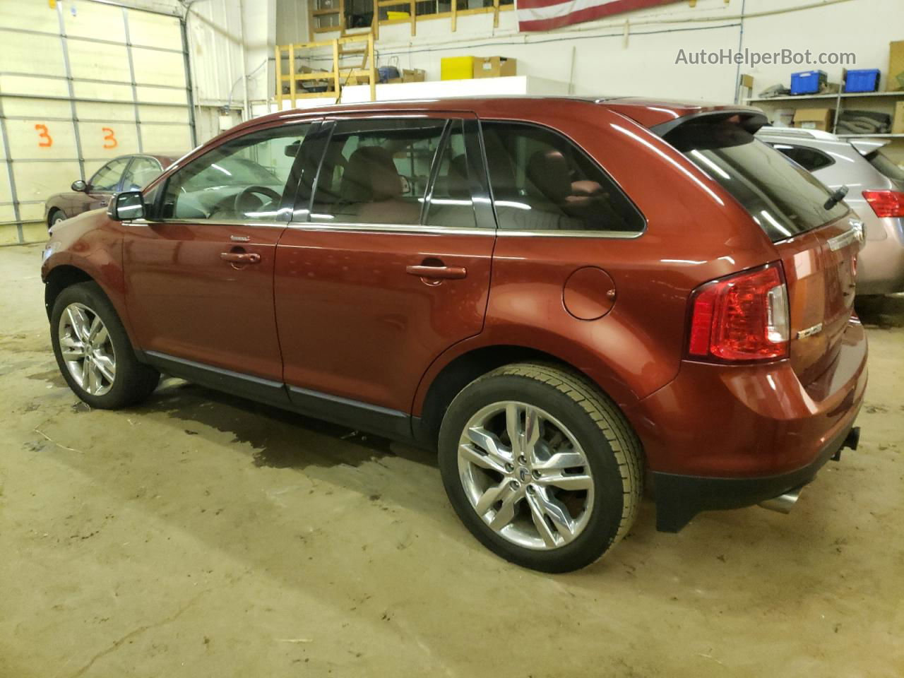 2014 Ford Edge Limited Burgundy vin: 2FMDK4KC0EBA04044