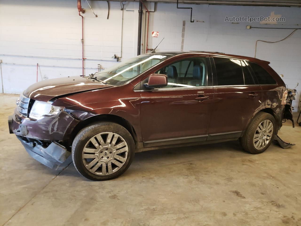 2010 Ford Edge Limited Maroon vin: 2FMDK4KC1ABA68636