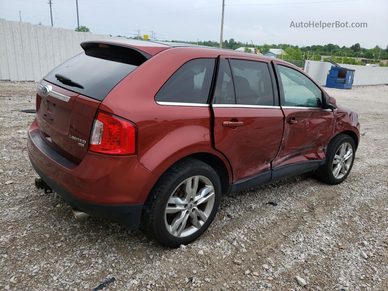 2014 Ford Edge Limited Orange vin: 2FMDK4KC1EBA04750