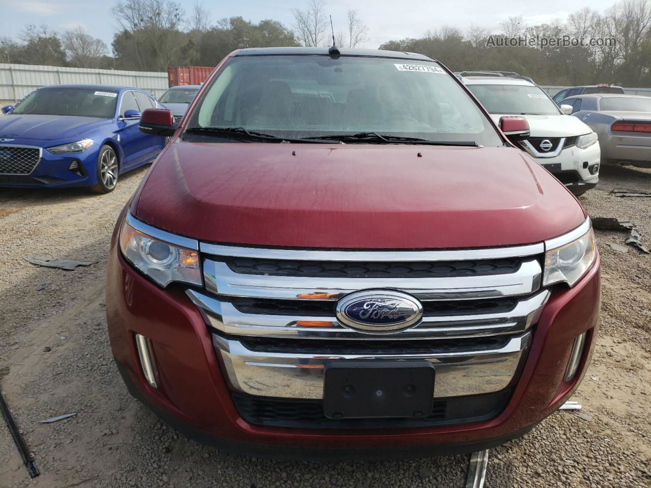 2014 Ford Edge Limited Burgundy vin: 2FMDK4KC1EBA09544