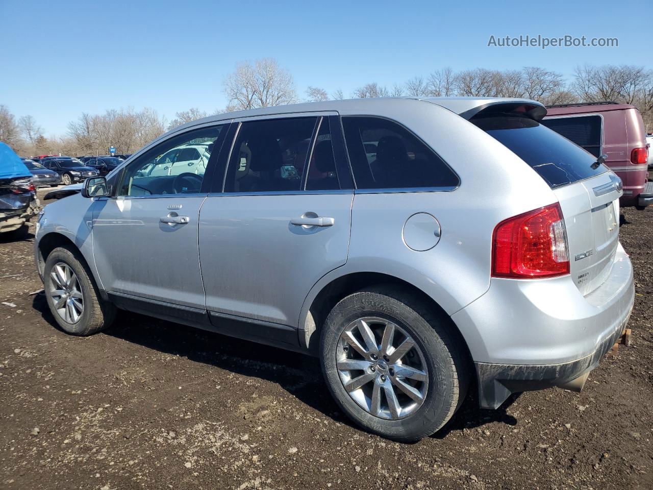 2014 Ford Edge Limited Silver vin: 2FMDK4KC2EBB47044