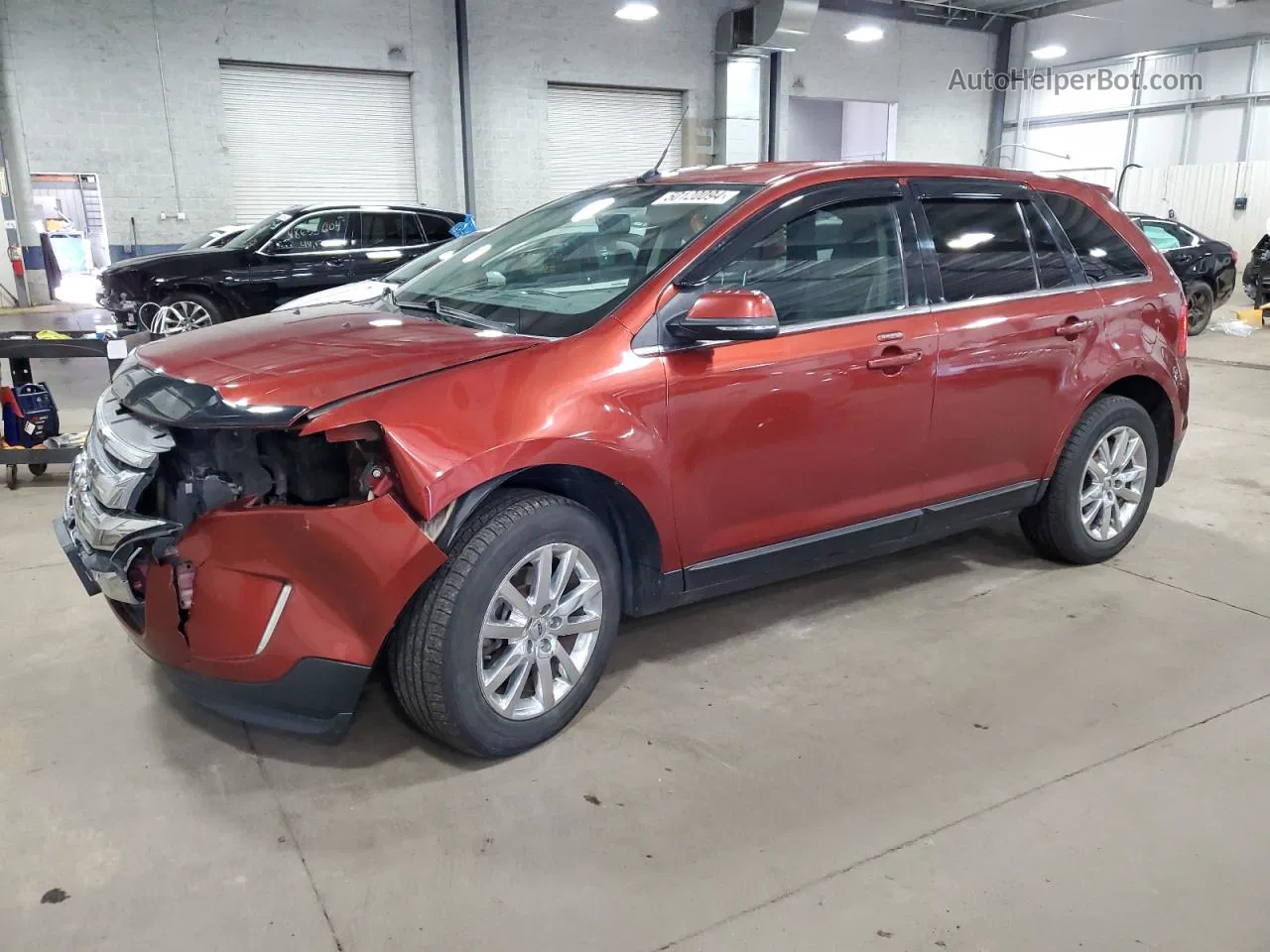 2014 Ford Edge Limited Orange vin: 2FMDK4KC3EBA18150