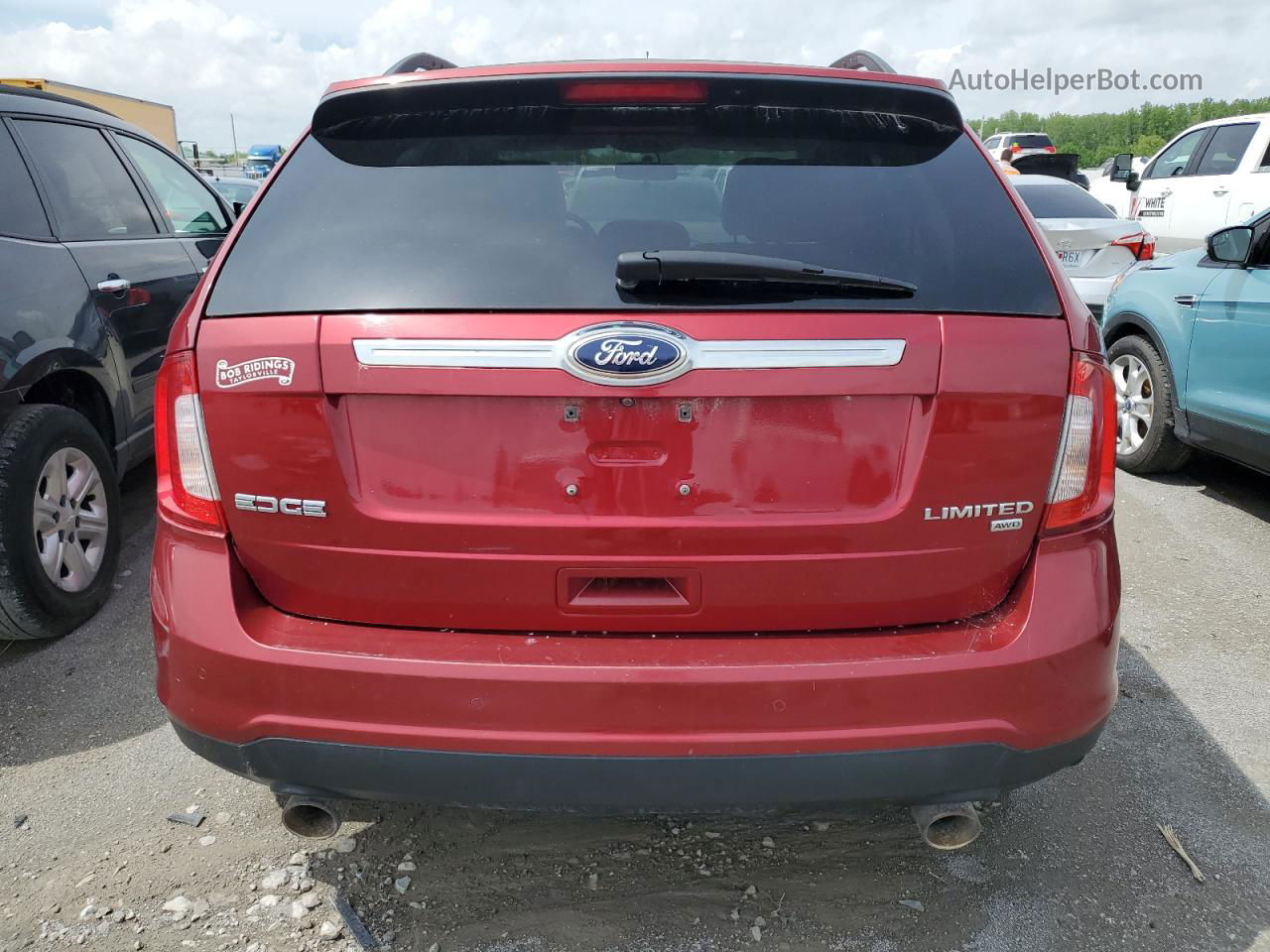 2014 Ford Edge Limited Red vin: 2FMDK4KC3EBA75514