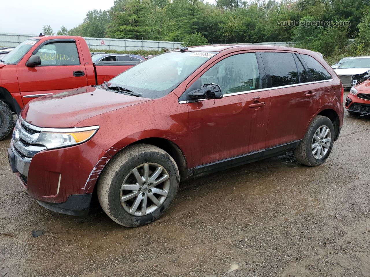 2014 Ford Edge Limited Коричневый vin: 2FMDK4KC4EBA54770