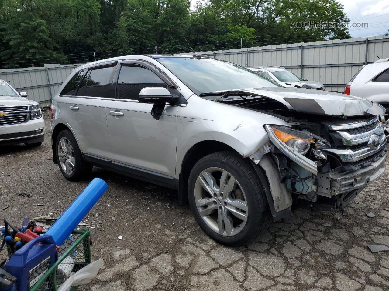 2014 Ford Edge Limited Silver vin: 2FMDK4KC5EBA57600