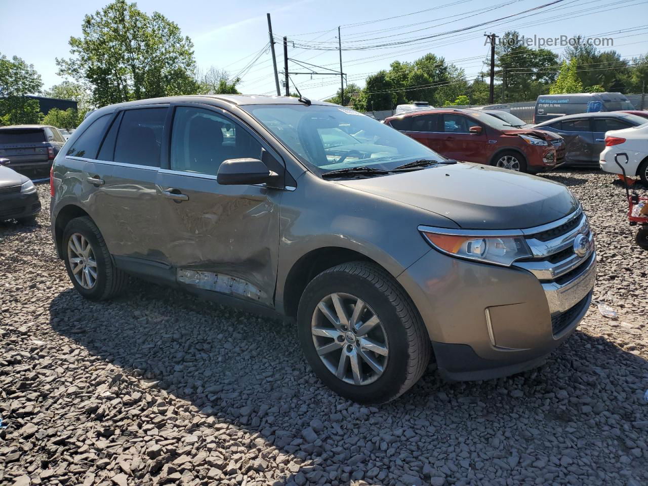 2014 Ford Edge Limited Silver vin: 2FMDK4KC5EBA86059