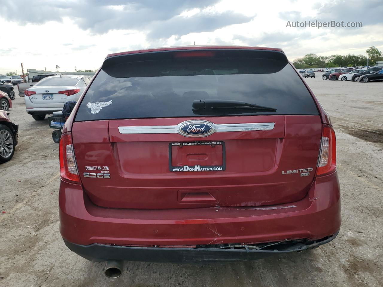 2014 Ford Edge Limited Red vin: 2FMDK4KC5EBA90452