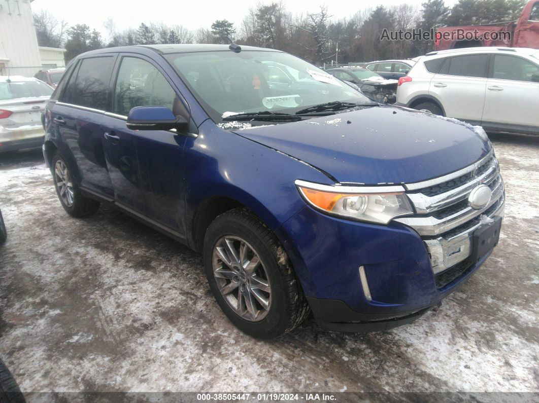 2014 Ford Edge Limited Синий vin: 2FMDK4KC7EBA01075