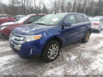 2014 Ford Edge Limited Blue vin: 2FMDK4KC7EBA01075