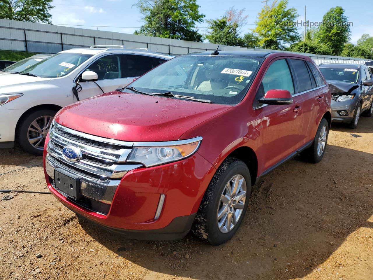 2014 Ford Edge Limited Red vin: 2FMDK4KC7EBB46617