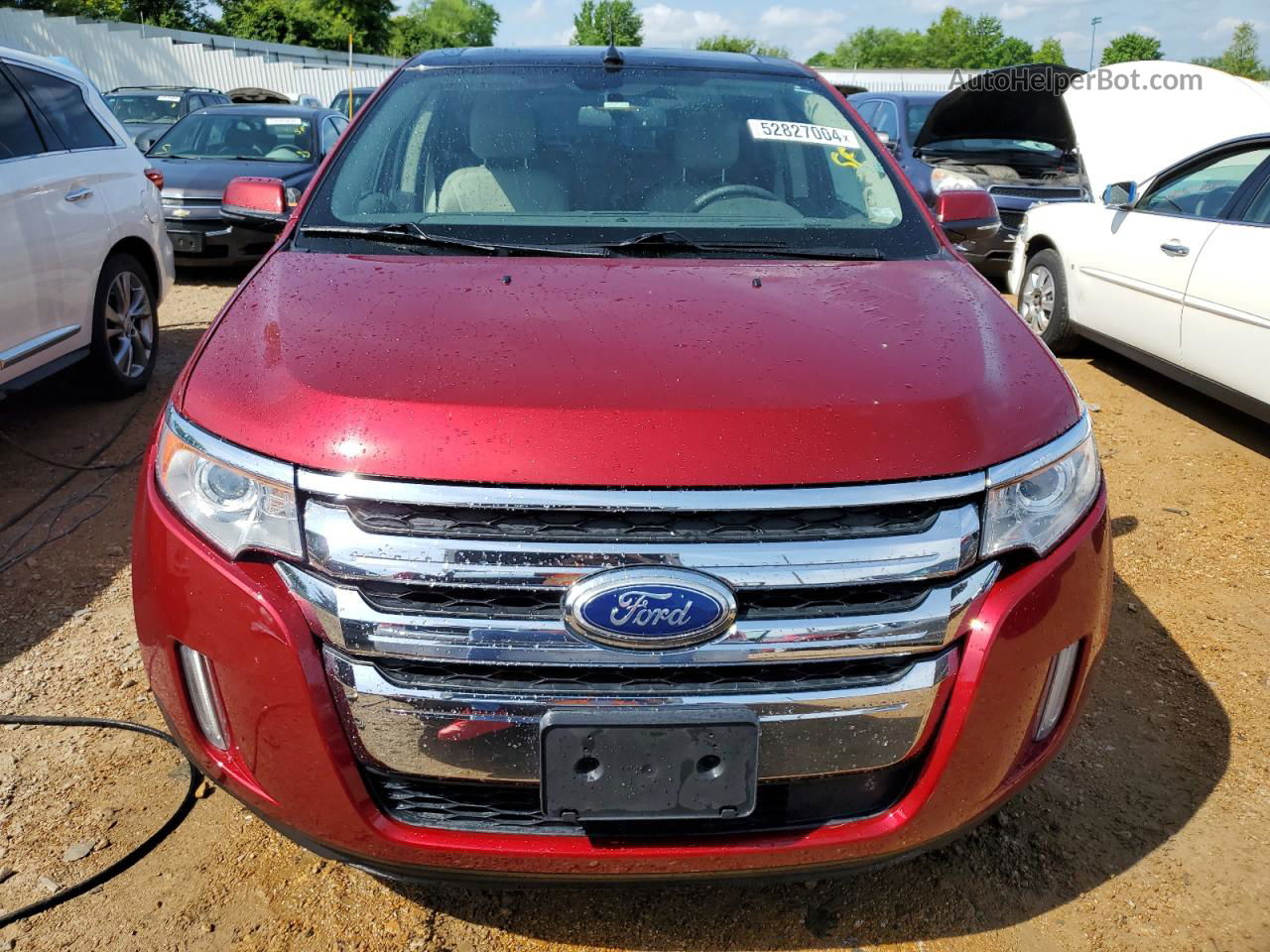 2014 Ford Edge Limited Red vin: 2FMDK4KC7EBB46617