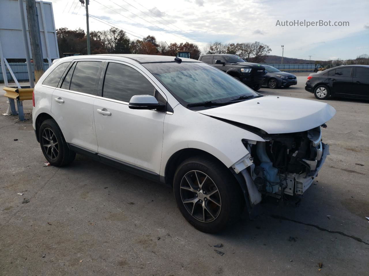 2014 Ford Edge Limited White vin: 2FMDK4KC7EBB52224