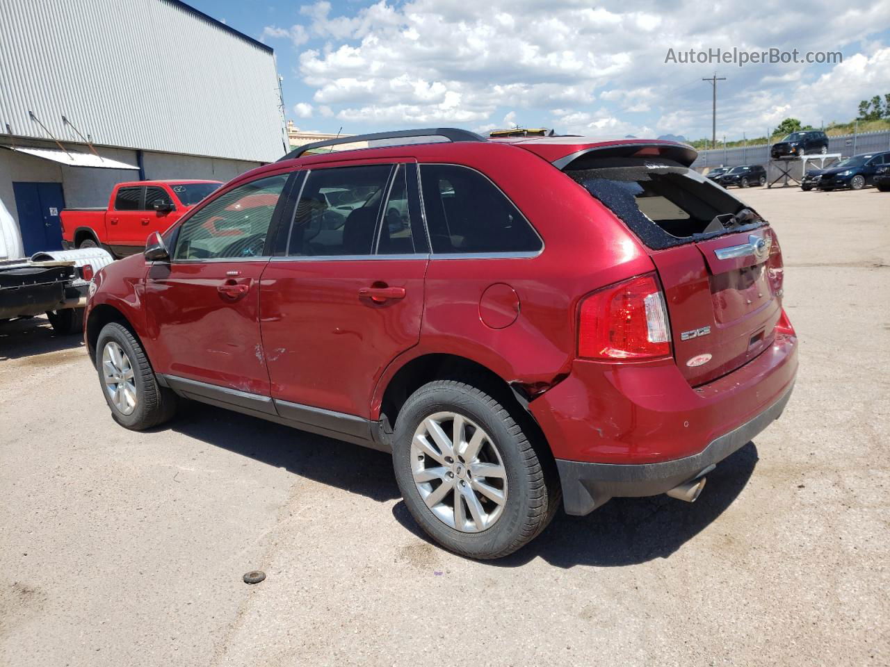 2014 Ford Edge Limited Red vin: 2FMDK4KC7EBB64888