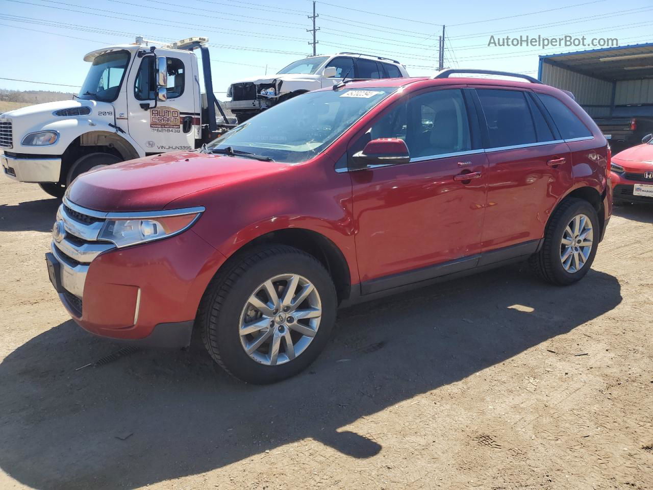 2014 Ford Edge Limited Red vin: 2FMDK4KC7EBB64888