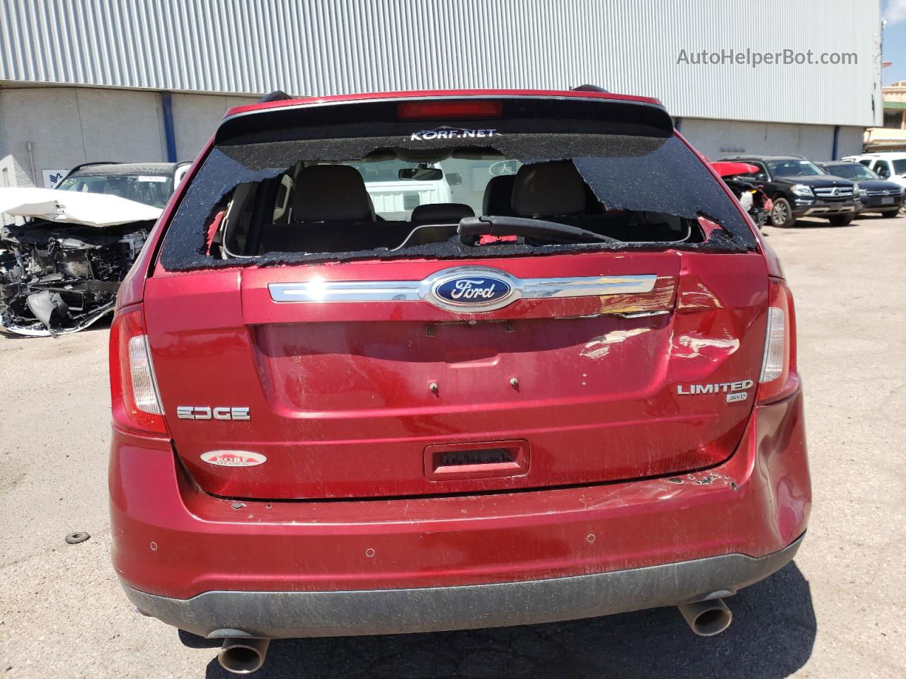 2014 Ford Edge Limited Red vin: 2FMDK4KC7EBB64888