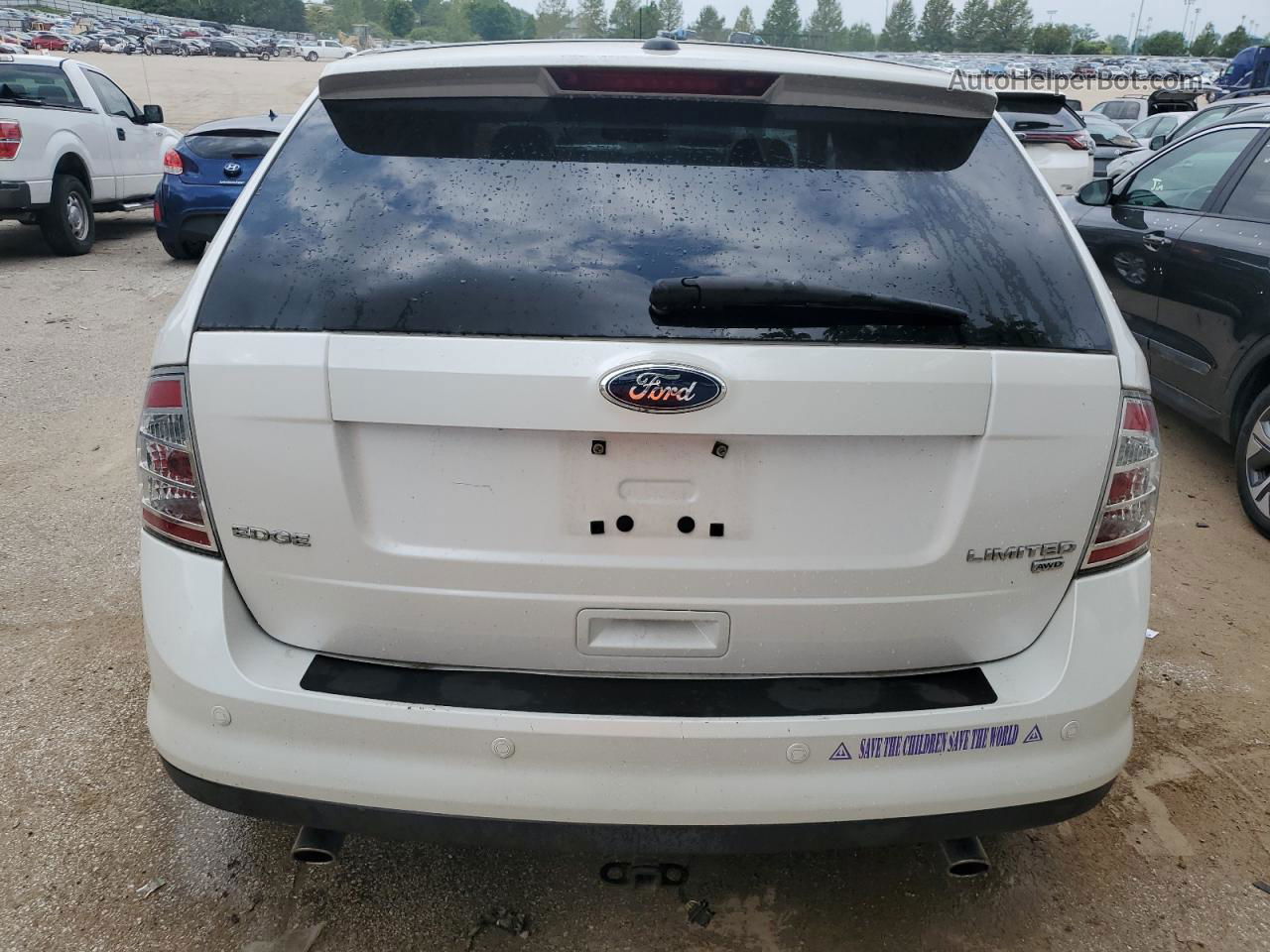 2010 Ford Edge Limited White vin: 2FMDK4KC9ABB32972