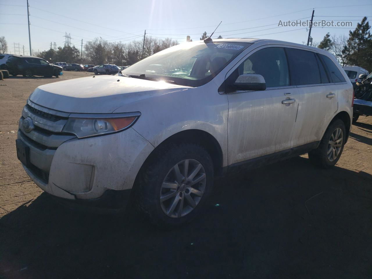 2014 Ford Edge Limited White vin: 2FMDK4KC9EBA26883