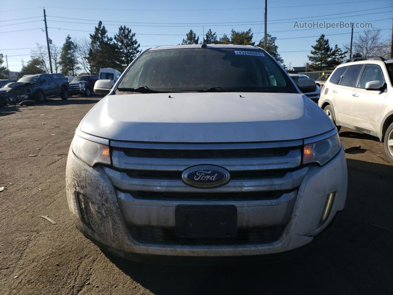 2014 Ford Edge Limited White vin: 2FMDK4KC9EBA26883