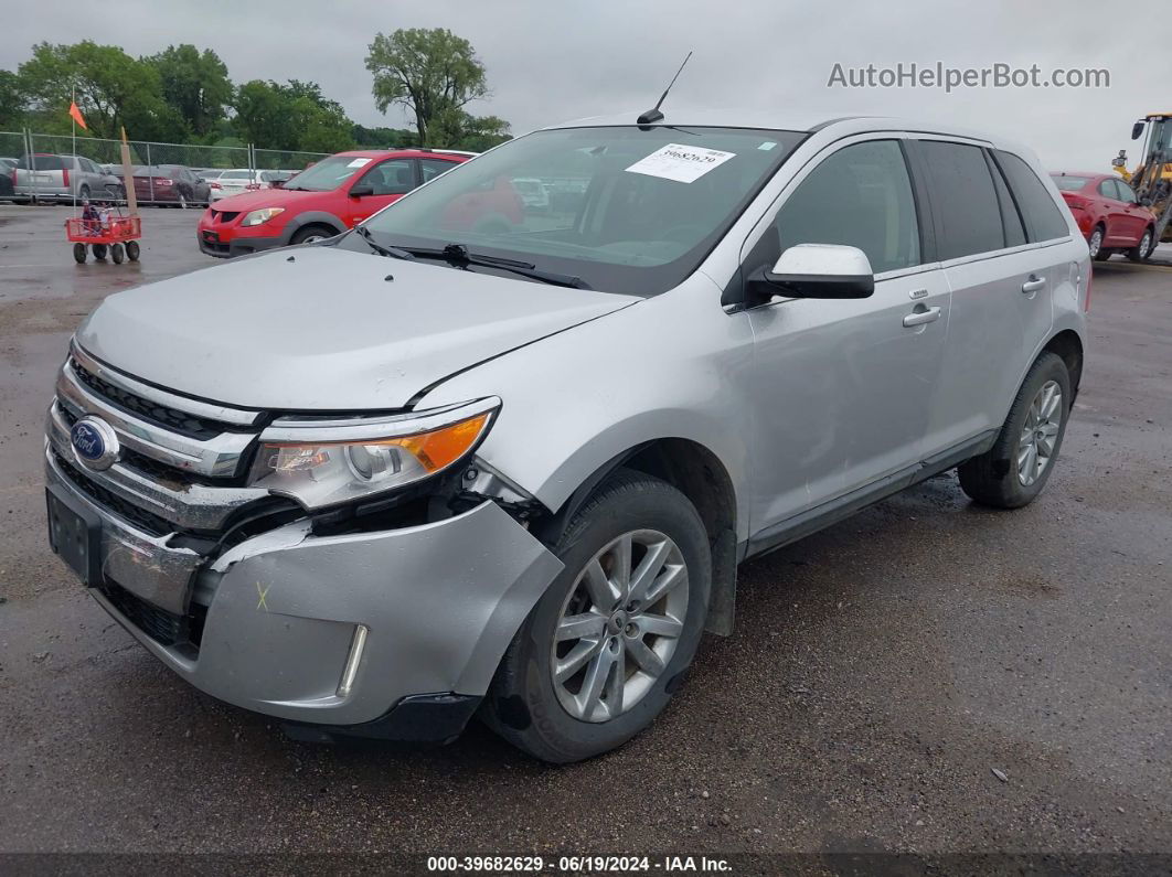 2014 Ford Edge Limited Silver vin: 2FMDK4KCXEBA38735