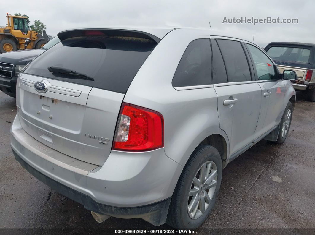 2014 Ford Edge Limited Silver vin: 2FMDK4KCXEBA38735