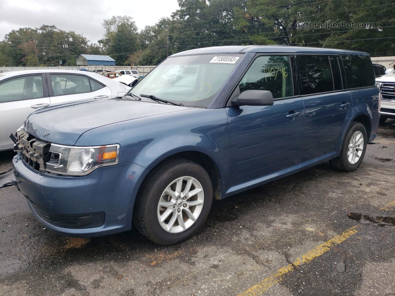 2019 Ford Flex Se Blue vin: 2FMGK5B84KBA13887